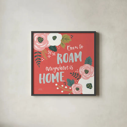 Wildflower Daydreams VII by Laura Marshall. Shown in a sleek black glass frame for a contemporary gallery look. Available as an archival giclee rolled canvas, fine art paper, or poster print. SKU 34693a.