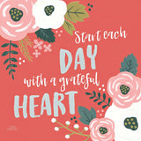 Wildflower Daydreams VII Grateful Heart by Laura Marshall. SKU 35171a. Archival Giclee Fine art print for wall decor.