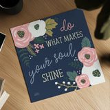 Wildflower Daydreams VII Navy Soul by Laura Marshall. Shown as a detailed flat fine art print, highlighting archival giclee quality. Available as an archival giclee rolled canvas, fine art paper, or poster print. SKU 36383a.