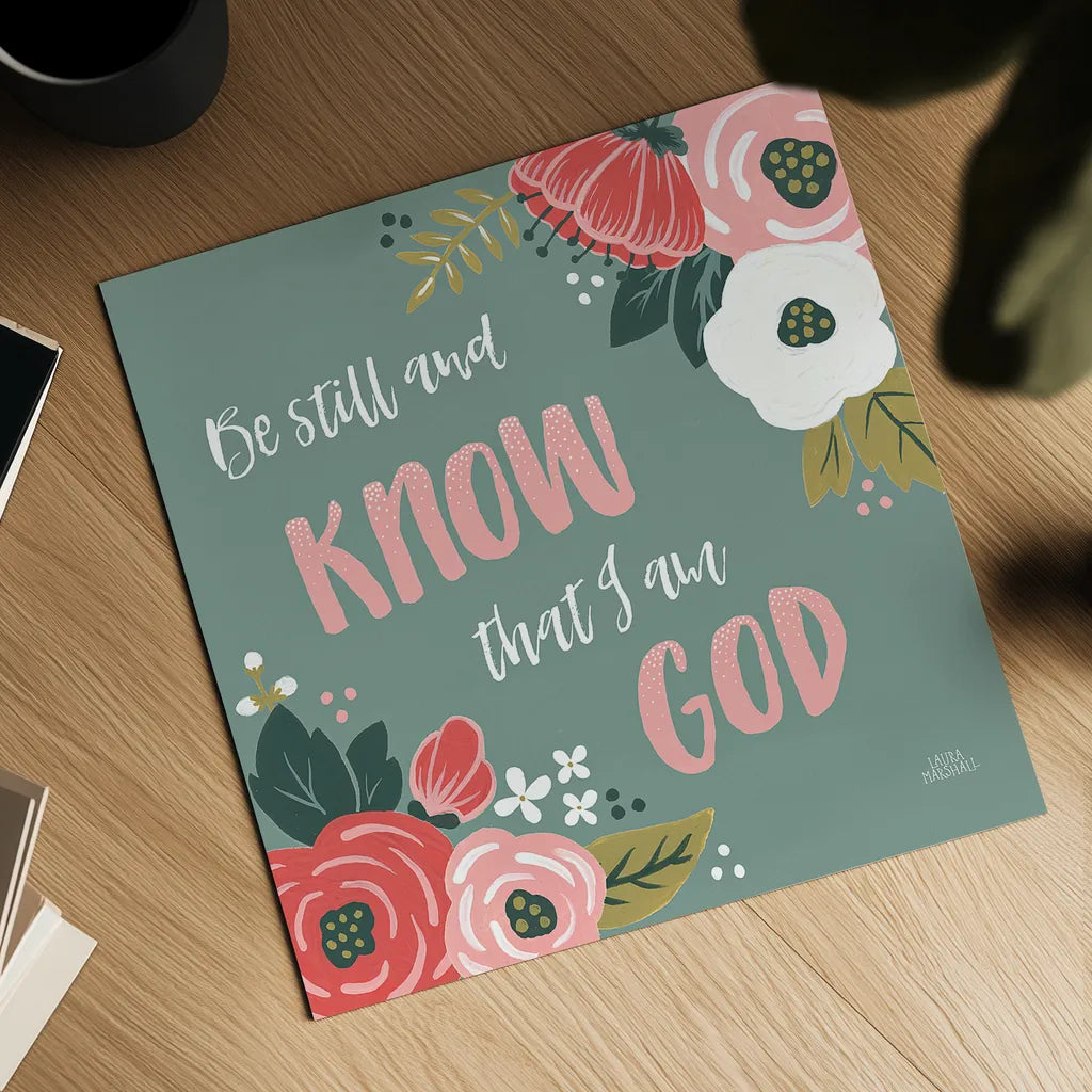 Wildflower Daydreams VIII Be Still by Laura Marshall. Shown as a detailed flat fine art print, highlighting archival giclee quality. Available as an archival giclee rolled canvas, fine art paper, or poster print. SKU 35172a.