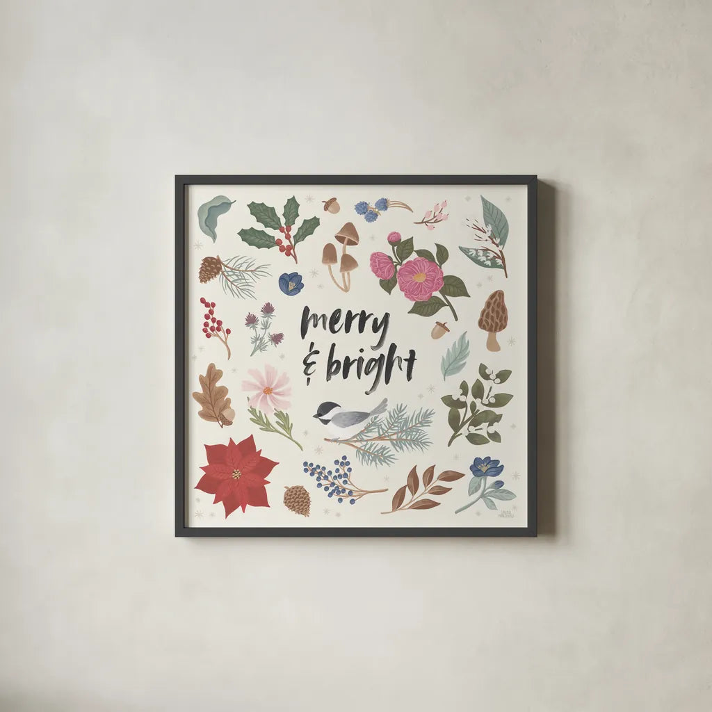 Winter Spirit III by Laura Marshall. Shown in a sleek black glass frame for a contemporary gallery look. Available as an archival giclee rolled canvas, fine art paper, or poster print. SKU 70793a.