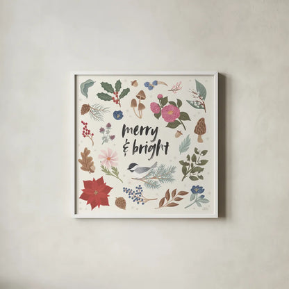 Winter Spirit III by Laura Marshall. Shown in a crisp white glass frame for a clean and minimalist style. Available as an archival giclee rolled canvas, fine art paper, or poster print. SKU 70793a.