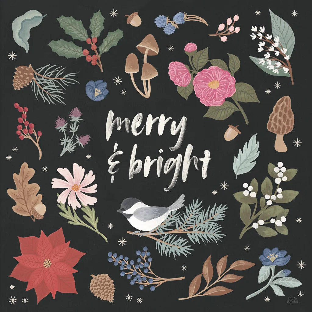 Winter Spirit III Dark by Laura Marshall. SKU 70803a. Archival Giclee Fine art print for wall decor.