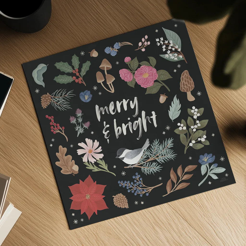 Winter Spirit III Dark by Laura Marshall. Shown as a detailed flat fine art print, highlighting archival giclee quality. Available as an archival giclee rolled canvas, fine art paper, or poster print. SKU 70803a.