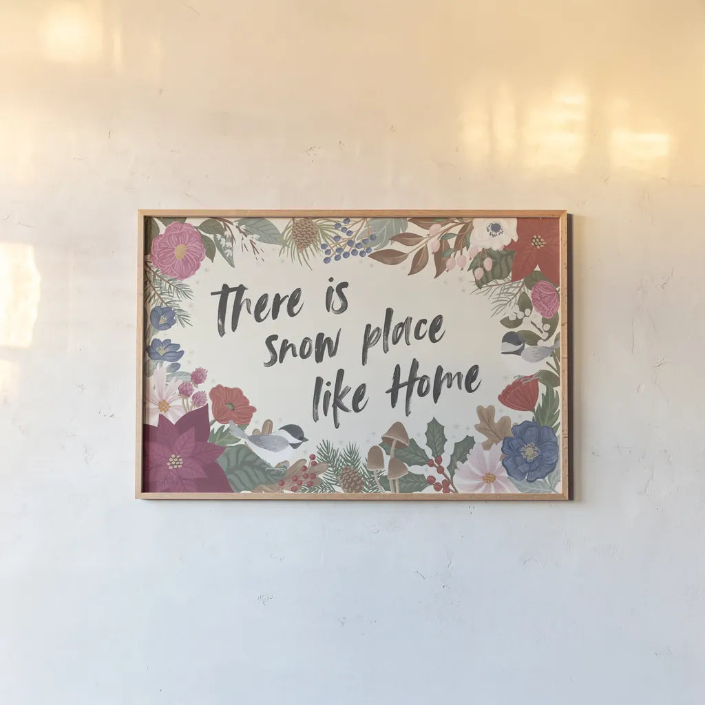 Winter Spirit IV by Laura Marshall. shown as a paper print in a natural frame. Available as a archival giclee rolled canvas, fine art paper, or poster print. SKU 70794i.