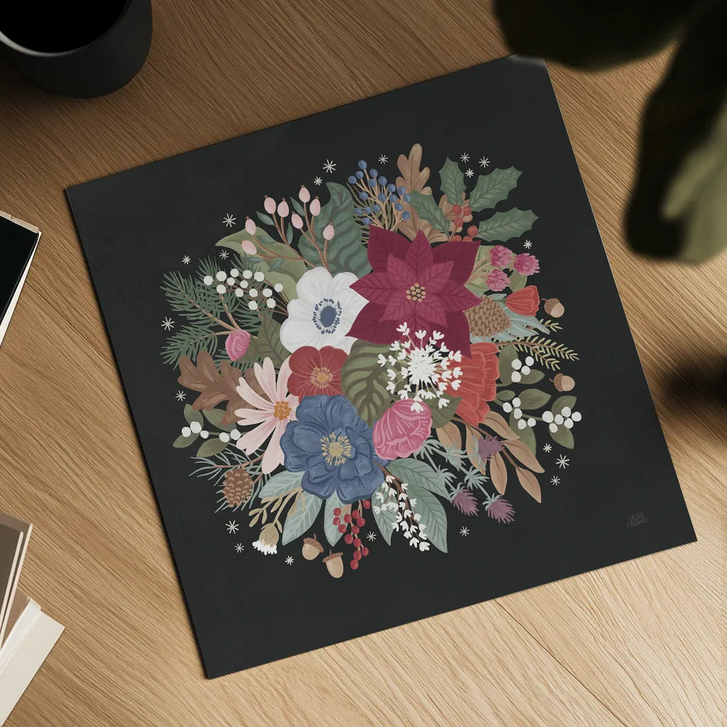 Winter Spirit IX by Laura Marshall. Shown as a detailed flat fine art print, highlighting archival giclee quality. Available as an archival giclee rolled canvas, fine art paper, or poster print. SKU 70799a.