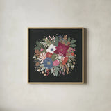 Winter Spirit IX by Laura Marshall. Shown in a natural wood glass frame for a timeless modern aesthetic. Available as an archival giclee rolled canvas, fine art paper, or poster print. SKU 70799a.