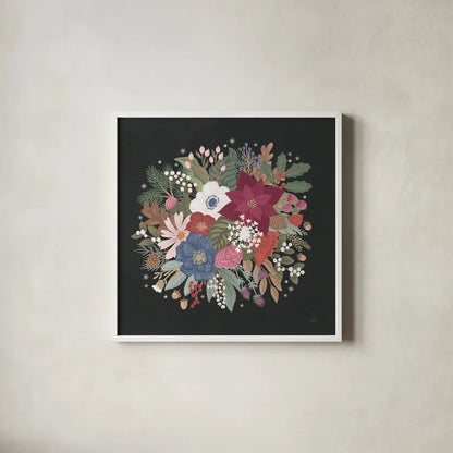 Winter Spirit IX by Laura Marshall. Shown in a crisp white glass frame for a clean and minimalist style. Available as an archival giclee rolled canvas, fine art paper, or poster print. SKU 70799a.