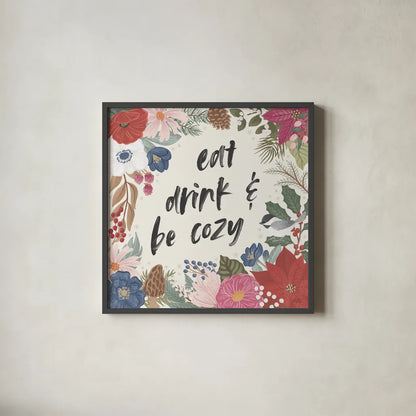 Winter Spirit V by Laura Marshall. Shown in a sleek black glass frame for a contemporary gallery look. Available as an archival giclee rolled canvas, fine art paper, or poster print. SKU 70795a.