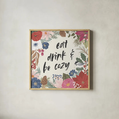 Winter Spirit V by Laura Marshall. Shown in a natural wood glass frame for a timeless modern aesthetic. Available as an archival giclee rolled canvas, fine art paper, or poster print. SKU 70795a.