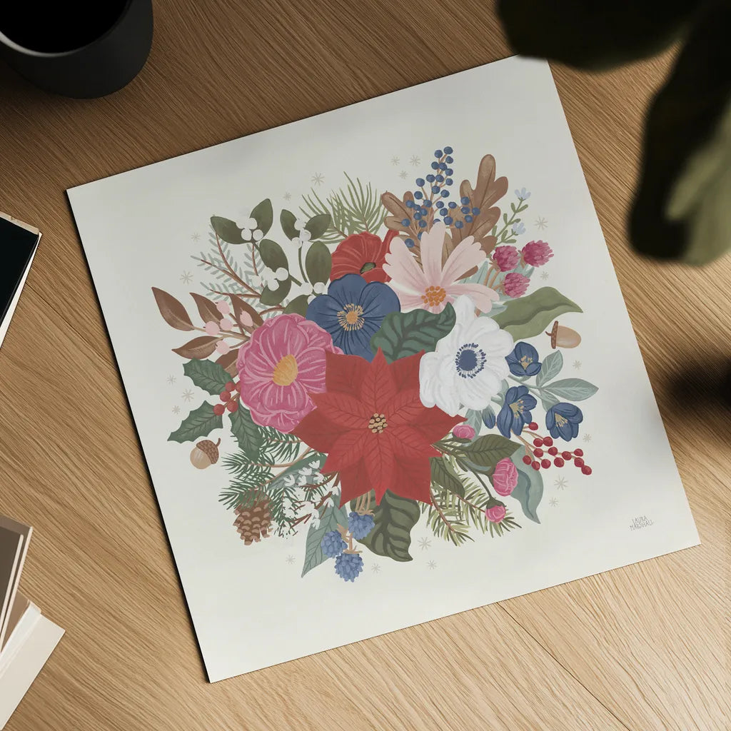 Winter Spirit X by Laura Marshall. Shown as a detailed flat fine art print, highlighting archival giclee quality. Available as an archival giclee rolled canvas, fine art paper, or poster print. SKU 70800a.