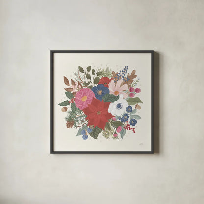 Winter Spirit X by Laura Marshall. Shown in a sleek black glass frame for a contemporary gallery look. Available as an archival giclee rolled canvas, fine art paper, or poster print. SKU 70800a.