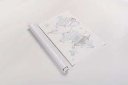 Wonderful World I Mint by Laura Marshall. shown as a rolled paper print. Available as archival giclee rolled canvas, fine art paper, or poster print. SKU 37292i.