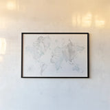 Wonderful World I Mint by Laura Marshall. shown as a paper print in a black flame. Available as a archival giclee rolled canvas, fine art paper, or poster print. SKU 37292i.