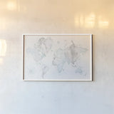 Wonderful World I Mint by Laura Marshall. shown as a paper print in a white frame. Available as a archival giclee rolled canvas, fine art paper, or poster print. SKU 37292i.