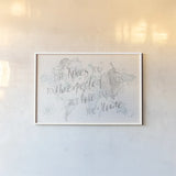 Wonderful World I Mint Unexpected Places by Laura Marshall. shown as a paper print in a white frame. Available as a archival giclee rolled canvas, fine art paper, or poster print. SKU 38482i.