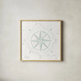 Wonderful World II Mint by Laura Marshall. Shown in a natural wood glass frame for a timeless modern aesthetic. Available as an archival giclee rolled canvas, fine art paper, or poster print. SKU 37293a.