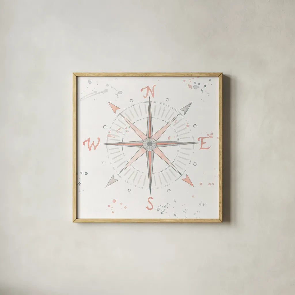 Wonderful World III by Laura Marshall. Shown in a natural wood glass frame for a timeless modern aesthetic. Available as an archival giclee rolled canvas, fine art paper, or poster print. SKU 37732a.