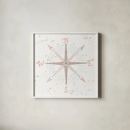 Wonderful World III by Laura Marshall. Shown in a crisp white glass frame for a clean and minimalist style. Available as an archival giclee rolled canvas, fine art paper, or poster print. SKU 37732a.