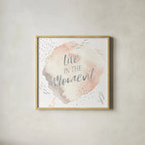 Wonderful World V by Laura Marshall. Shown in a natural wood glass frame for a timeless modern aesthetic. Available as an archival giclee rolled canvas, fine art paper, or poster print. SKU 37734a.