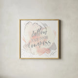 Wonderful World VI by Laura Marshall. Shown in a natural wood glass frame for a timeless modern aesthetic. Available as an archival giclee rolled canvas, fine art paper, or poster print. SKU 37735a.