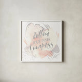 Wonderful World VI by Laura Marshall. Shown in a crisp white glass frame for a clean and minimalist style. Available as an archival giclee rolled canvas, fine art paper, or poster print. SKU 37735a.