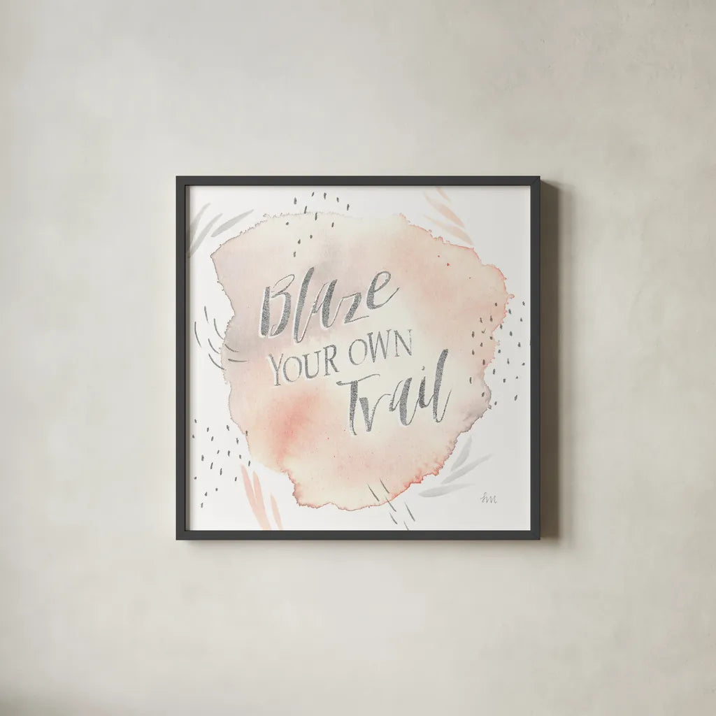 Wonderful World VII by Laura Marshall. Shown in a sleek black glass frame for a contemporary gallery look. Available as an archival giclee rolled canvas, fine art paper, or poster print. SKU 37736a.