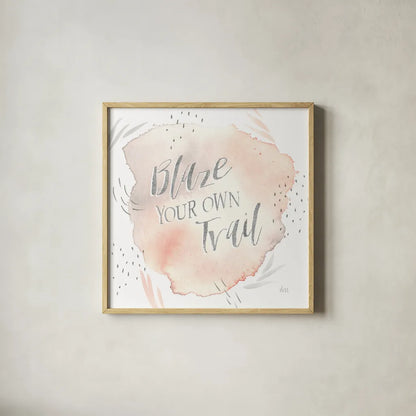 Wonderful World VII by Laura Marshall. Shown in a natural wood glass frame for a timeless modern aesthetic. Available as an archival giclee rolled canvas, fine art paper, or poster print. SKU 37736a.