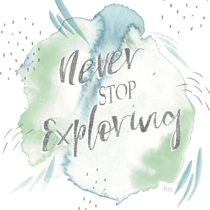 Wonderful World VIII Blue Green by Laura Marshall. SKU 42889a. Archival Giclee Fine art print for wall decor.