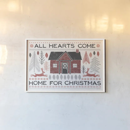 Woodcut Wonderland I by Laura Marshall. shown as a paper print in a white frame. Available as a archival giclee rolled canvas, fine art paper, or poster print. SKU 66814i.