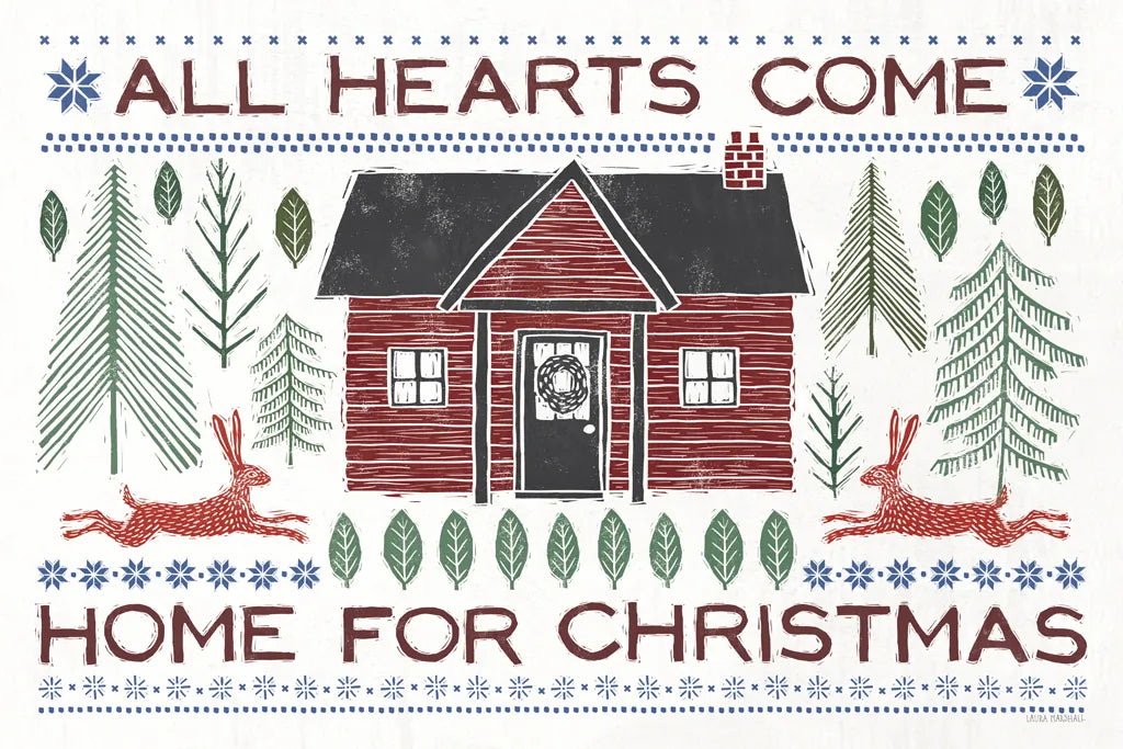 Woodcut Wonderland I Red by Laura Marshall. SKU 67527i. Archival Giclee Fine art print for wall decor.