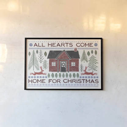 Woodcut Wonderland I Red by Laura Marshall. shown as a paper print in a black flame. Available as a archival giclee rolled canvas, fine art paper, or poster print. SKU 67527i.