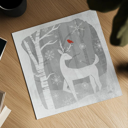 Woodland Creature I by Laura Marshall. Shown as a detailed flat fine art print, highlighting archival giclee quality. Available as an archival giclee rolled canvas, fine art paper, or poster print. SKU 57217a.