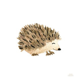 Woodland Whimsy Hedgehog by Laura Marshall. SKU 58882a. Archival Giclee Fine art print for wall decor.