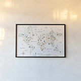 World Traveler I by Laura Marshall. shown as a paper print in a black flame. Available as a archival giclee rolled canvas, fine art paper, or poster print. SKU 45640i.