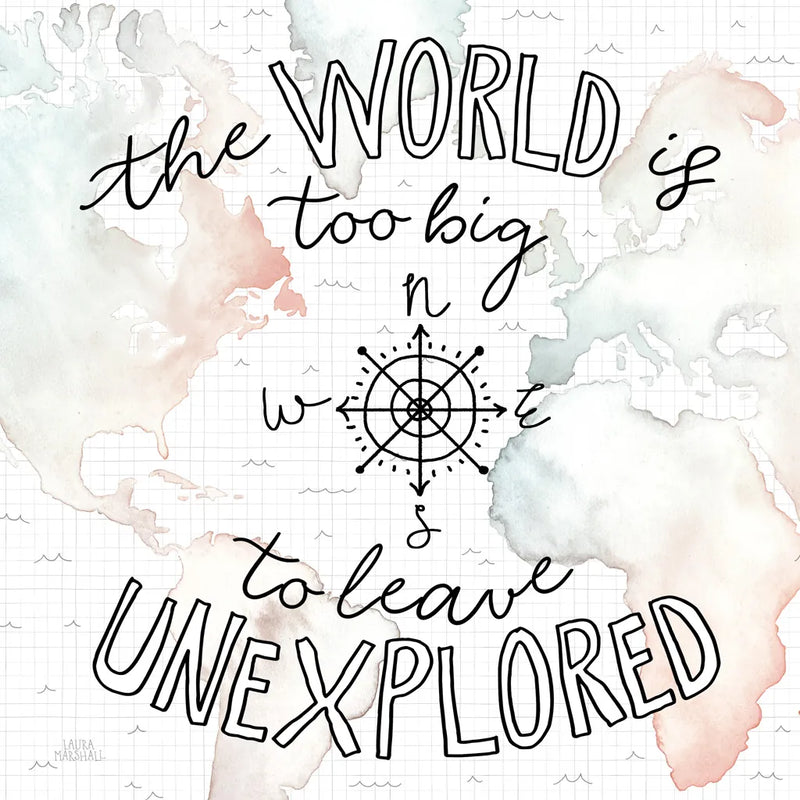 World Traveler II by Laura Marshall. SKU 45641a. Archival Giclee Fine art print for wall decor.