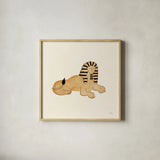 World Traveler Sphinx by Laura Marshall. Shown in a natural wood glass frame for a timeless modern aesthetic. Available as an archival giclee rolled canvas, fine art paper, or poster print. SKU 65414a.