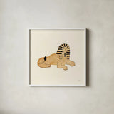 World Traveler Sphinx by Laura Marshall. Shown in a crisp white glass frame for a clean and minimalist style. Available as an archival giclee rolled canvas, fine art paper, or poster print. SKU 65414a.