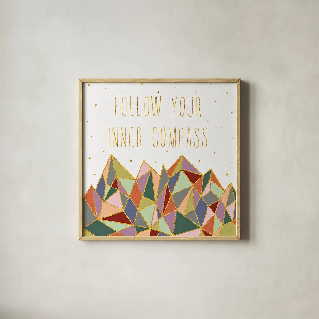 Written in the Stars III on White by Laura Marshall. Shown in a natural wood glass frame for a timeless modern aesthetic. Available as an archival giclee rolled canvas, fine art paper, or poster print. SKU 22862a.