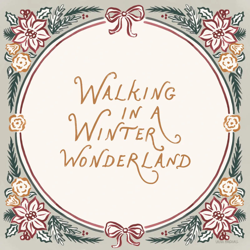 Yuletide Greetings III by Laura Marshall. SKU 103431a. Archival Giclee Fine art print for wall decor.