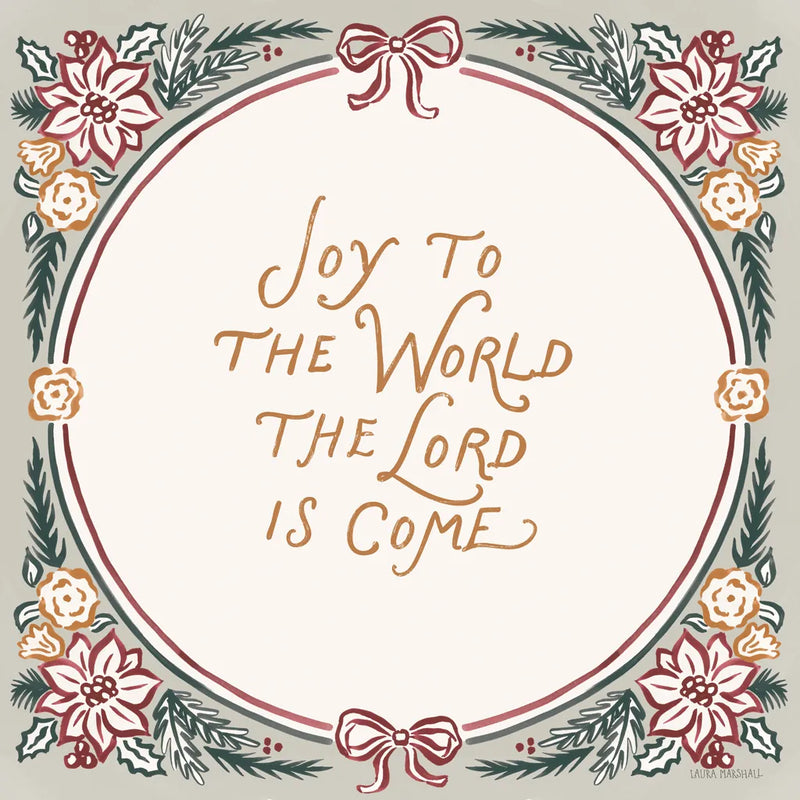 Yuletide Greetings III v2 by Laura Marshall. SKU 103613a. Archival Giclee Fine art print for wall decor.