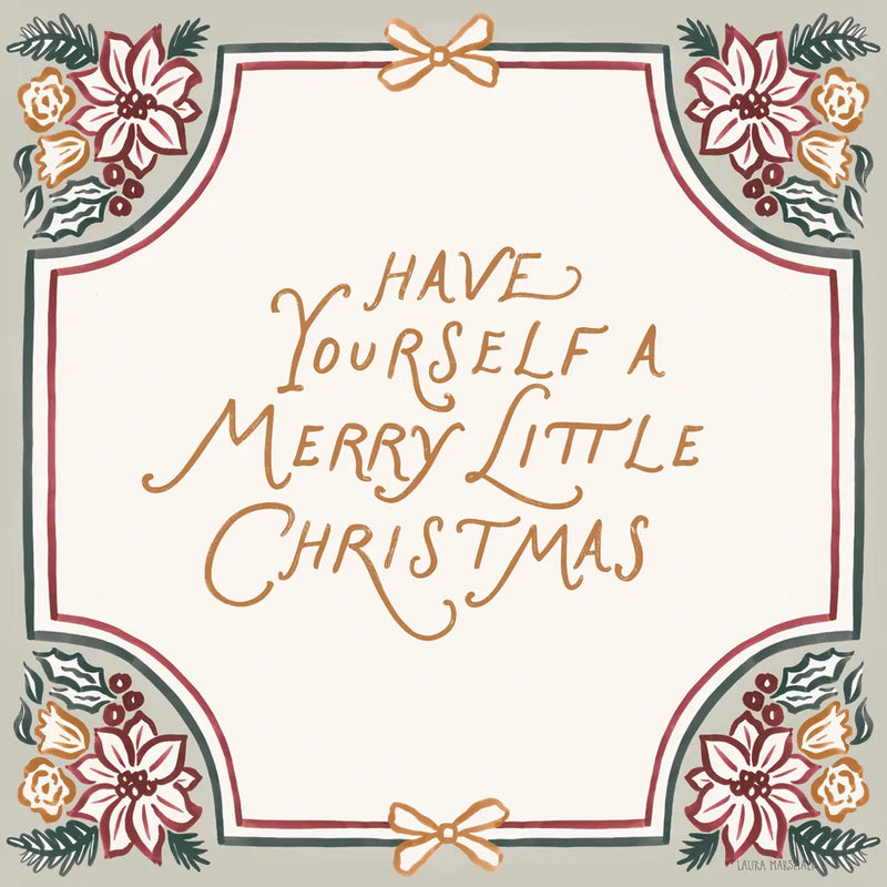 Yuletide Greetings V by Laura Marshall. SKU 103433a. Archival Giclee Fine art print for wall decor.