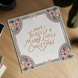 Yuletide Greetings V by Laura Marshall. Shown as a detailed flat fine art print, highlighting archival giclee quality. Available as an archival giclee rolled canvas, fine art paper, or poster print. SKU 103433a.