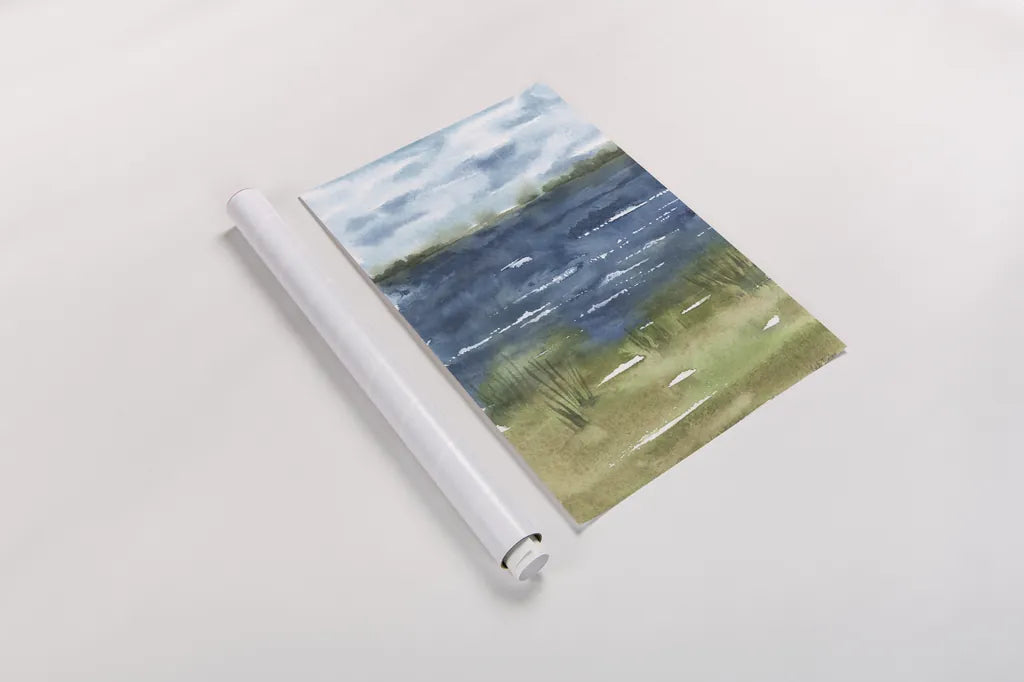 Across the Cape by Leslie Trimbach. shown as a rolled paper print. Available as archival giclee rolled canvas, fine art paper, or poster print. SKU 86623h.