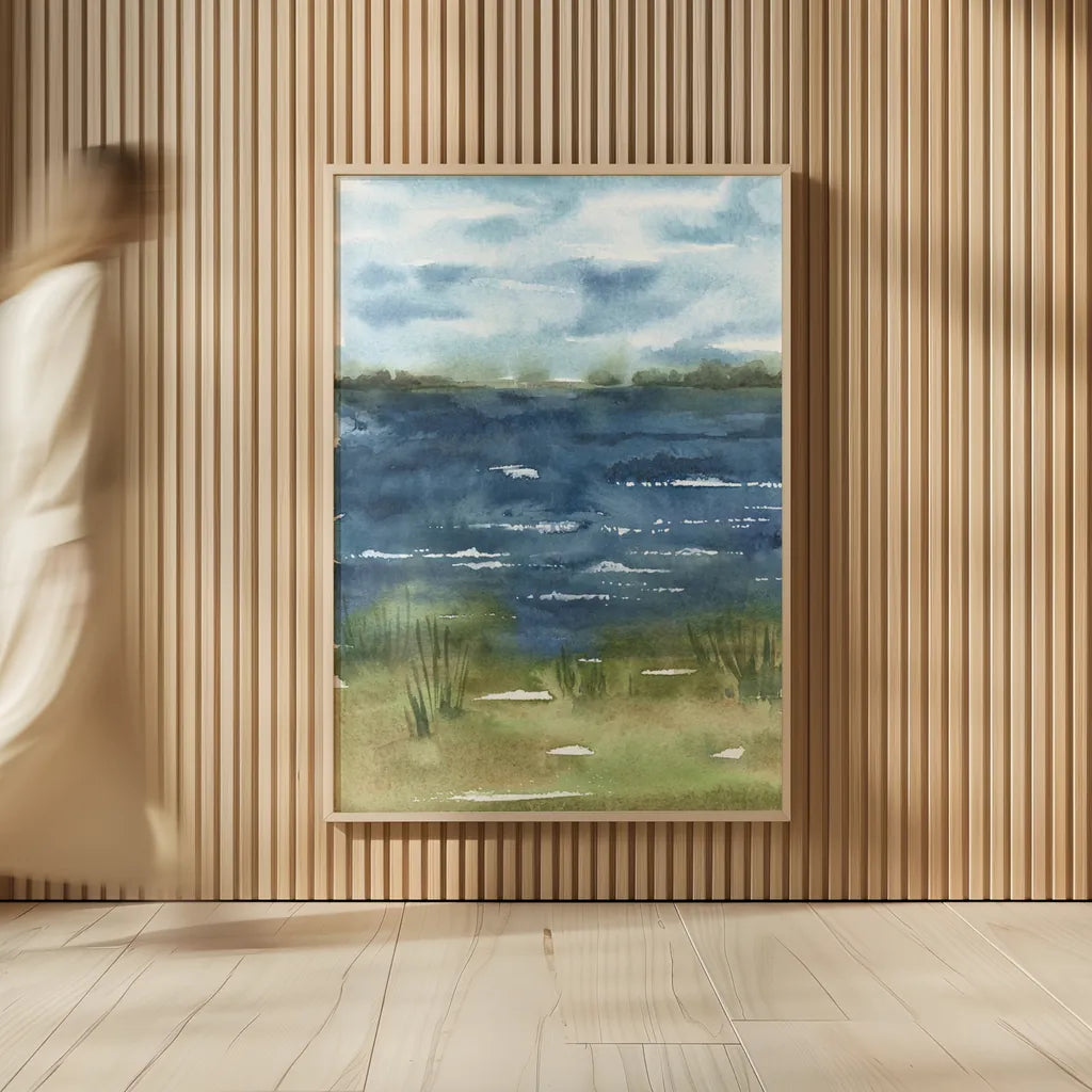 Across the Cape by Leslie Trimbach. shown as over sized large wall art. Available as an archival giclee rolled canvas, fine art paper, or poster print. SKU 86623h.