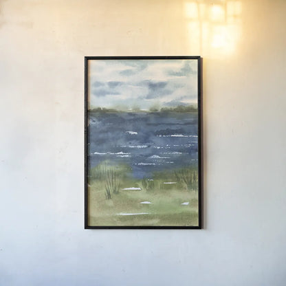 Across the Cape by Leslie Trimbach. shown as a paper print in a black flame. Available as a archival giclee rolled canvas, fine art paper, or poster print. SKU 86623h.