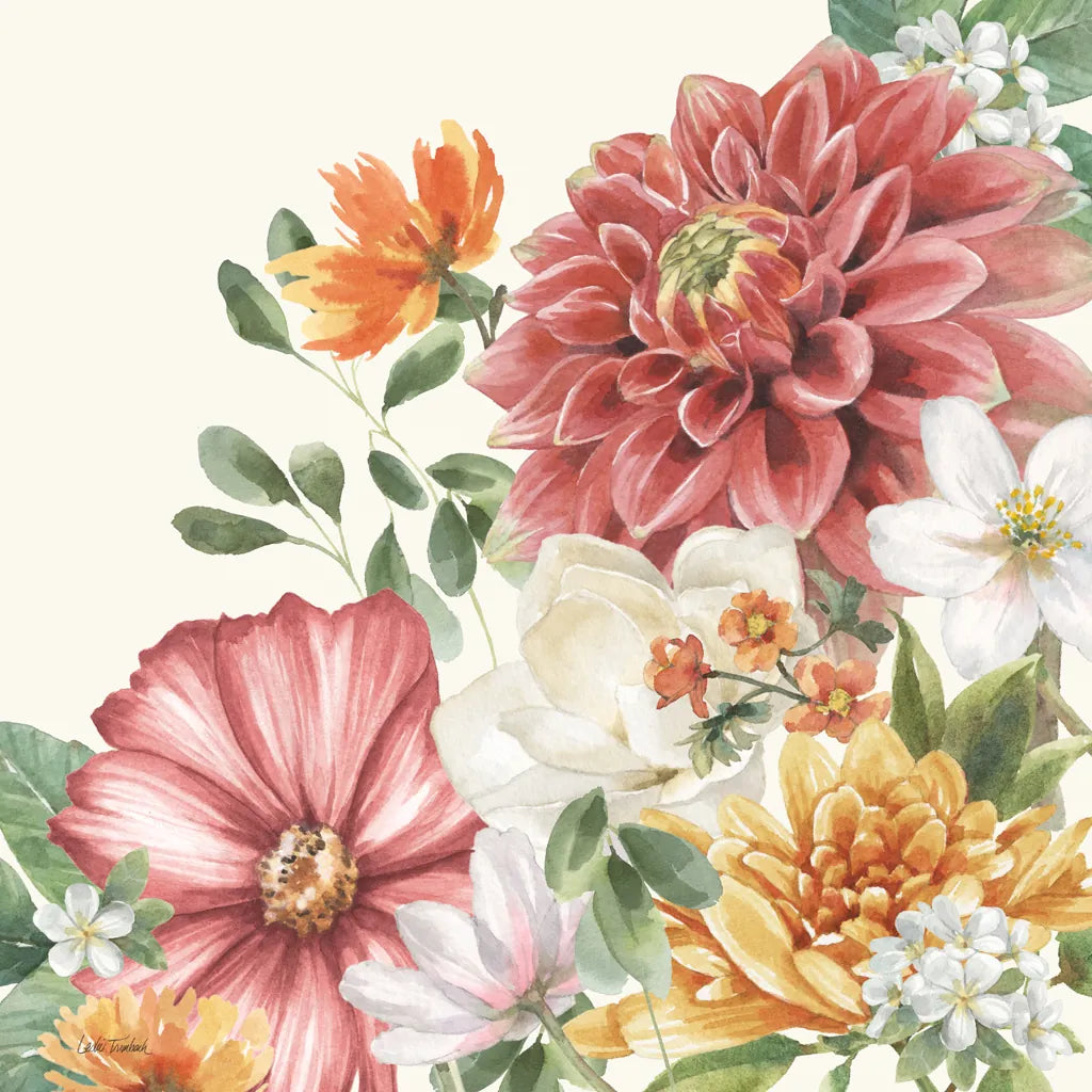 Amber Blossoms IV by Leslie Trimbach. SKU 99303a. Archival Giclee Fine art print for wall decor.