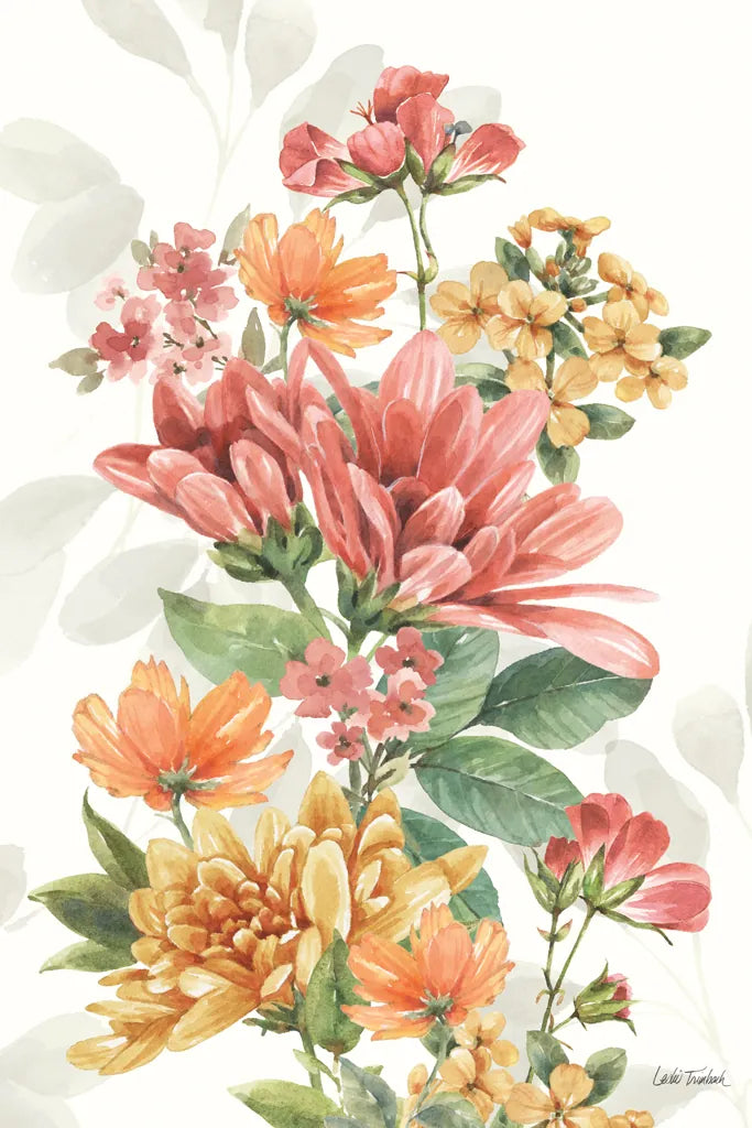 Amber Blossoms V by Leslie Trimbach. SKU 99304h. Archival Giclee Fine art print for wall decor.