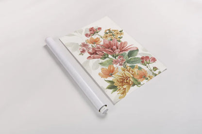 Amber Blossoms V by Leslie Trimbach. shown as a rolled paper print. Available as archival giclee rolled canvas, fine art paper, or poster print. SKU 99304h.