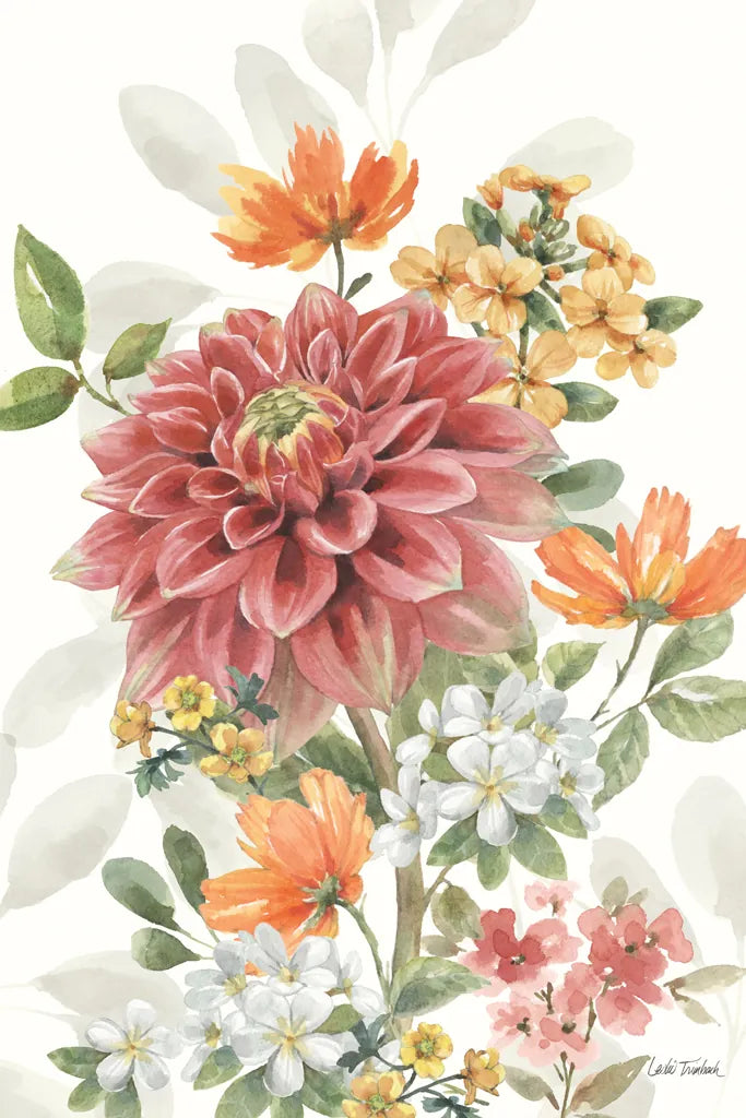 Amber Blossoms VI by Leslie Trimbach. SKU 99305h. Archival Giclee Fine art print for wall decor.